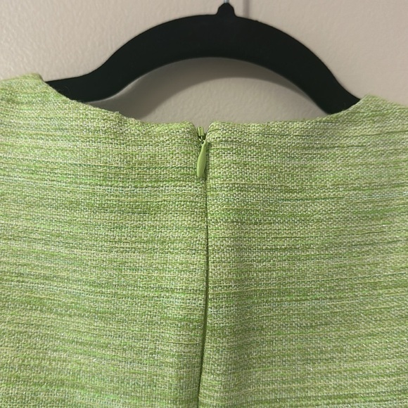 Sara Campbell Duchessa Green Tweed Sleeveless Shift Dress Sz 2 Preppy Old Money - Picture 4 of 8